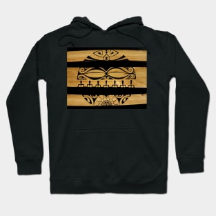 Tiki on tapa polynesian tattoo art Hoodie